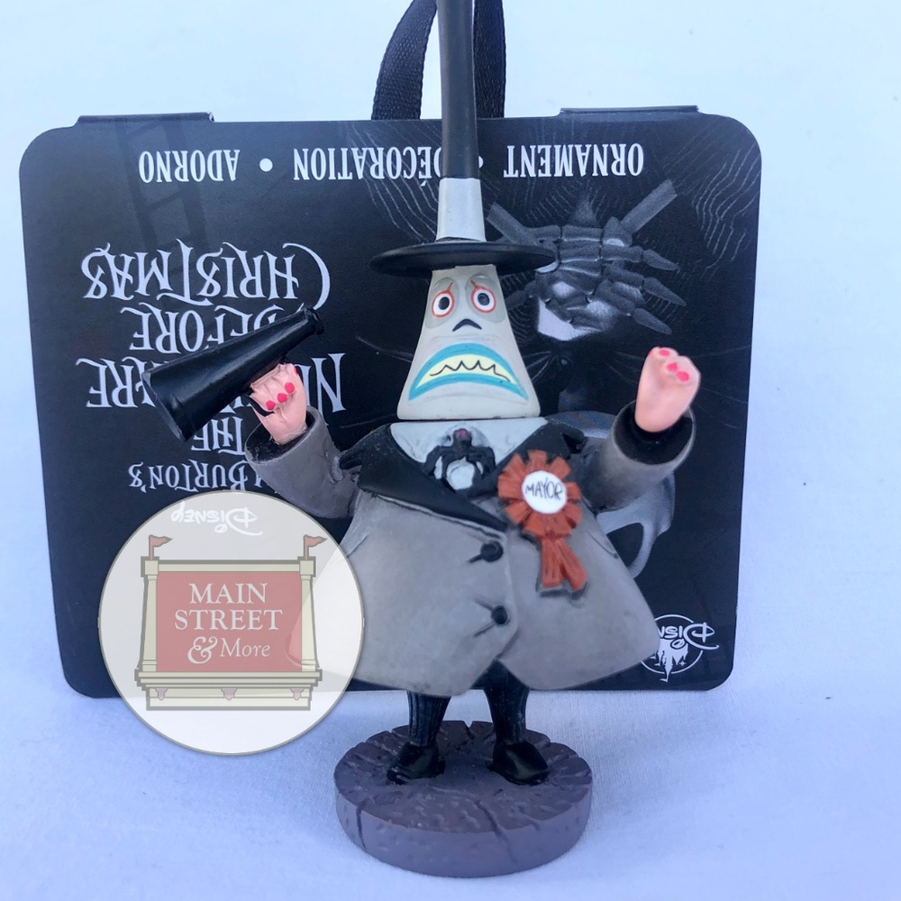 2024 Disney Parks Nightmare Before Christmas Mayor Spinning Head Ornament - NEW - Picture 3 of 4